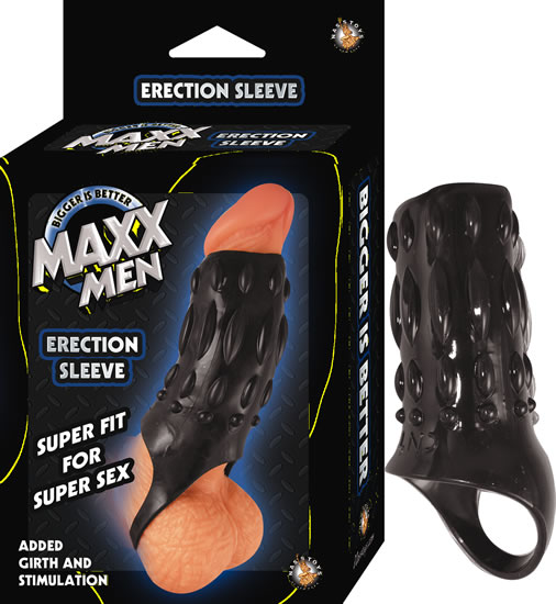 MAXX MEN ERECTION SLEEVE BLACK - Click Image to Close