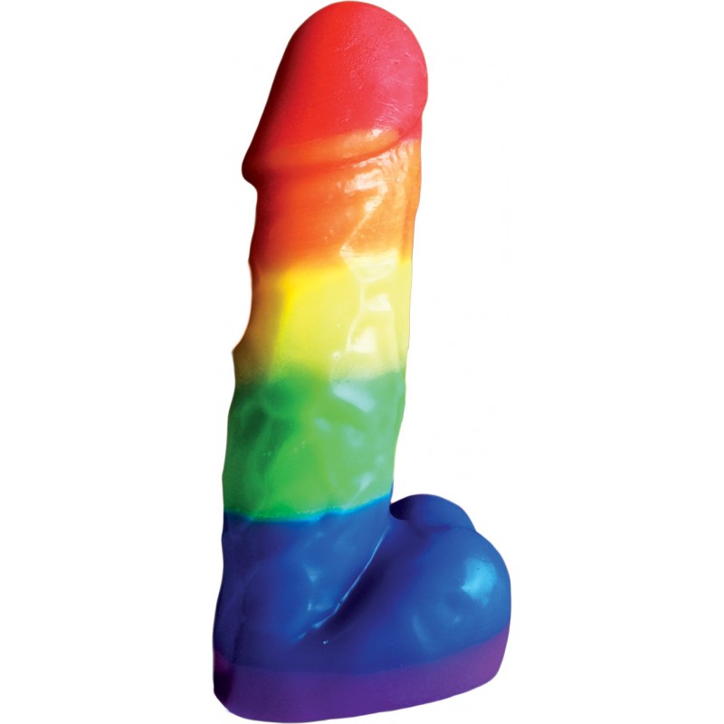 RAINBOW PECKER PARTY CANDLE - Click Image to Close