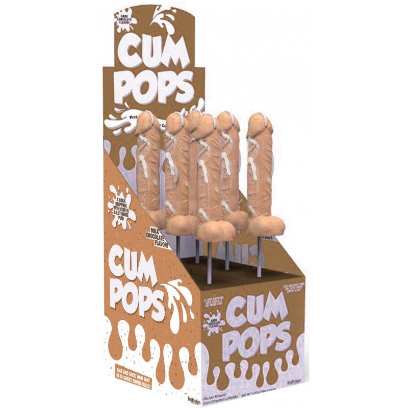 CUM COCK POPS MILK CHOCOLATE 6PC DISPLAY - Click Image to Close