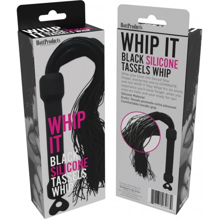 WHIP IT BLACK PLEASURE WHIP W/ TASSELS - Click Image to Close