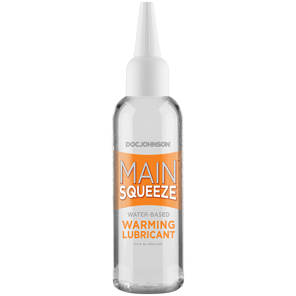 MAIN SQUEEZE WARMING WATER BASED LUBRICANT 3.4 OZ - Click Image to Close