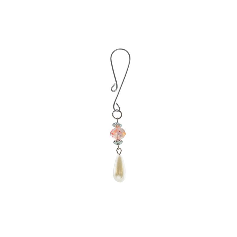 (WD) BIJOUX DE CLI LOOP W/ FAC BEADS & PEARL PINK - Click Image to Close