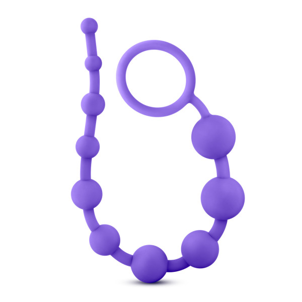 LUXE SILICONE 10 BEADS PURPLE - Click Image to Close