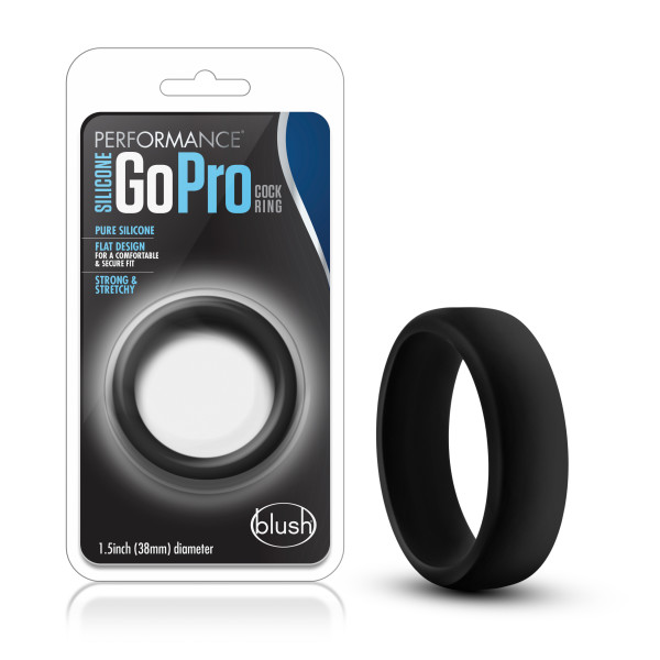 PERFORMANCE SILICONE GO PRO COCK RING BLACK - Click Image to Close