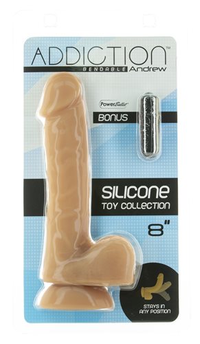 ADDICTION ANDREW 8IN BENDABLE DONG CARAMEL - Click Image to Close