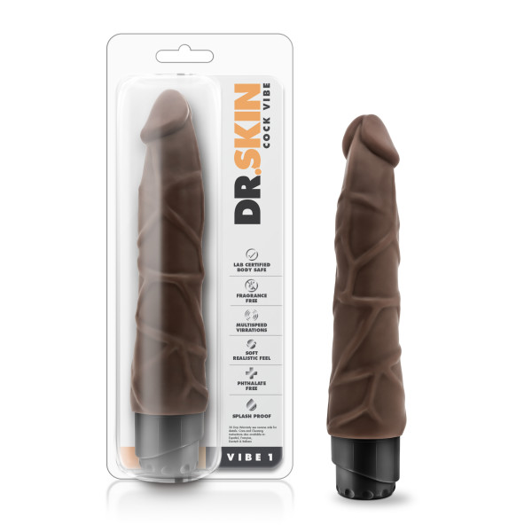 DR SKIN COCK VIBE #1 CHOCOLATE - Click Image to Close