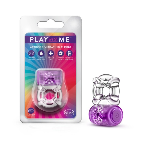PLAY WITH ME ONE NIGHT STAND VIBRATING C-RING PURPLE - Click Image to Close