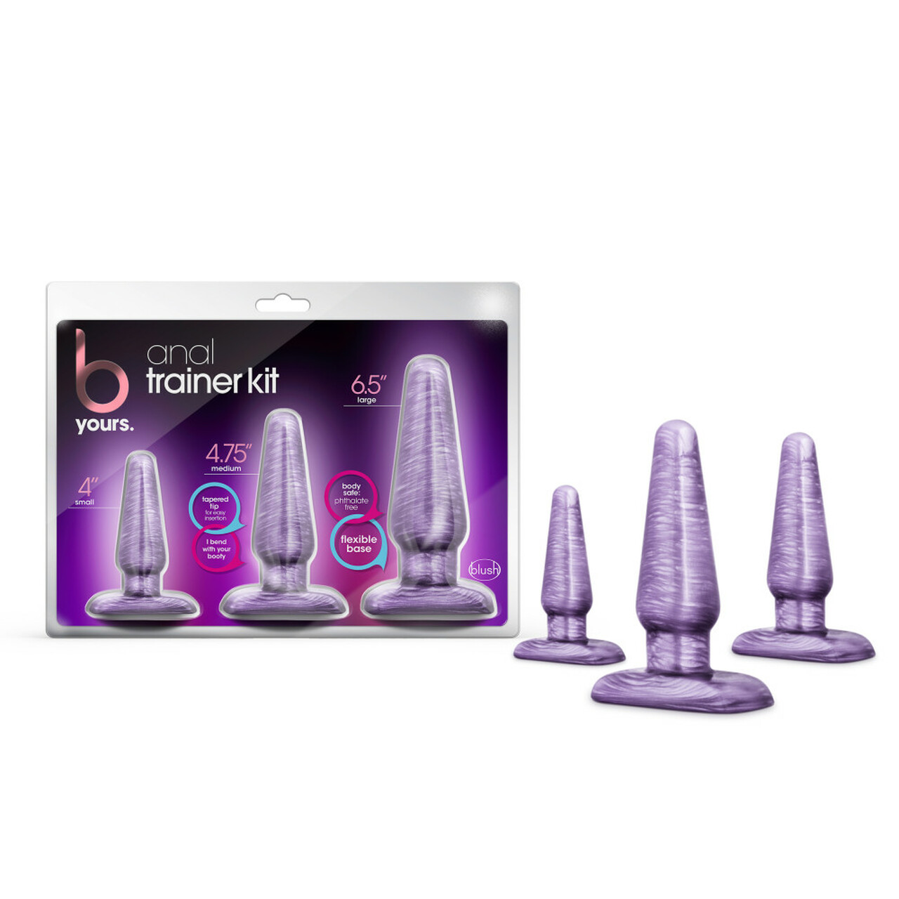 B YOURS ANAL TRAINER KIT PURPLE SWIRL - Click Image to Close