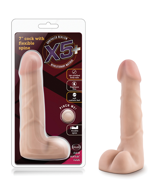 X5 7IN COCK W/FLEXIBLE SPINE - Click Image to Close