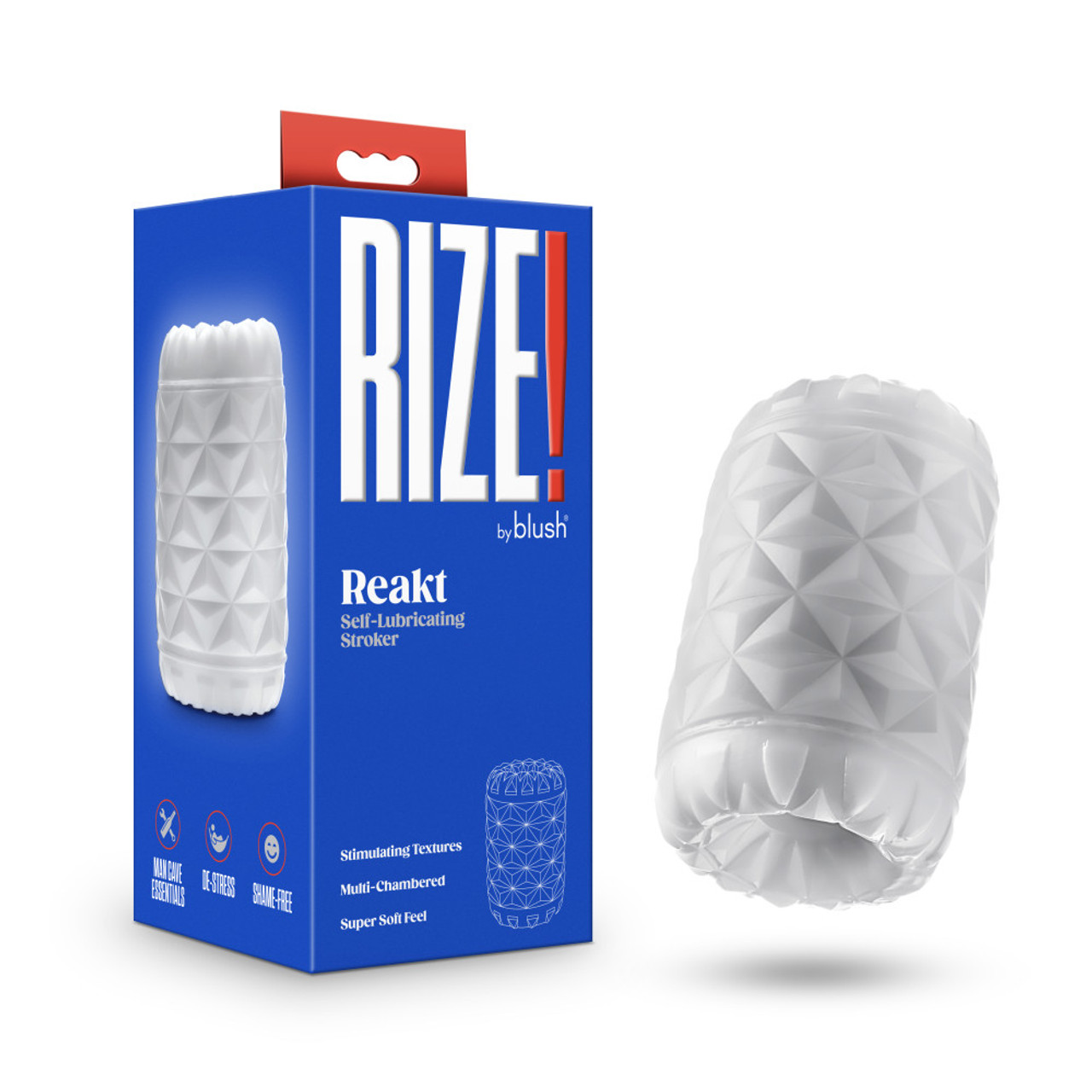 RIZE REAKT SELF LUBRICATING STROKER WHITE - Click Image to Close