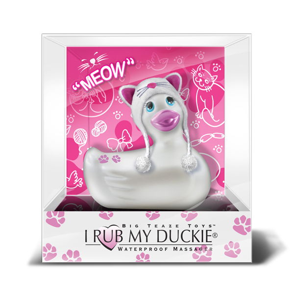 I RUB MY DUCKIE HOODIE KITTY WHITE/PINK (WD) - Click Image to Close