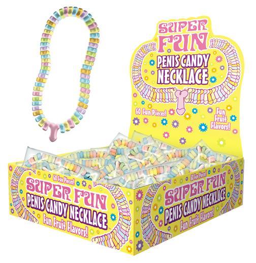 CANDY PENIS NECKLACE DISPLAY 24PC - Click Image to Close