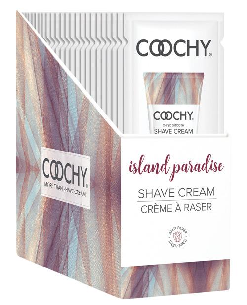 COOCHY SHAVE CREAM ISLAND PARADISE FOIL 15 ML 24PC DISPLAY - Click Image to Close