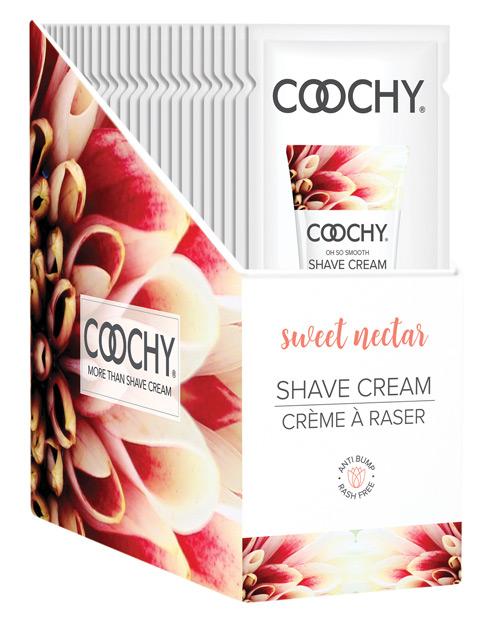 COOCHY SHAVE CREAM SWEET NECTAR FOIL 15 ML 24PC DISPLAY - Click Image to Close