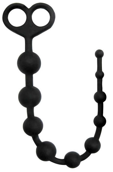 ROOSTER PERFECT 10 BLACK ANAL BEADS - Click Image to Close