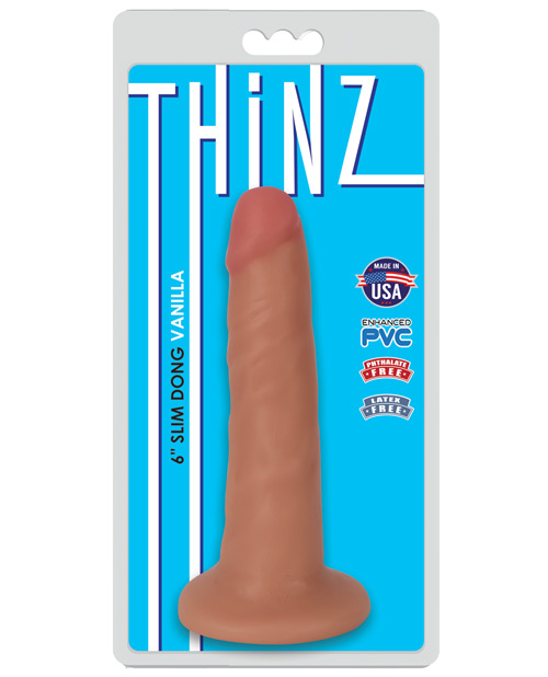 THINZ SLIM DONG 6IN VANILLA - Click Image to Close