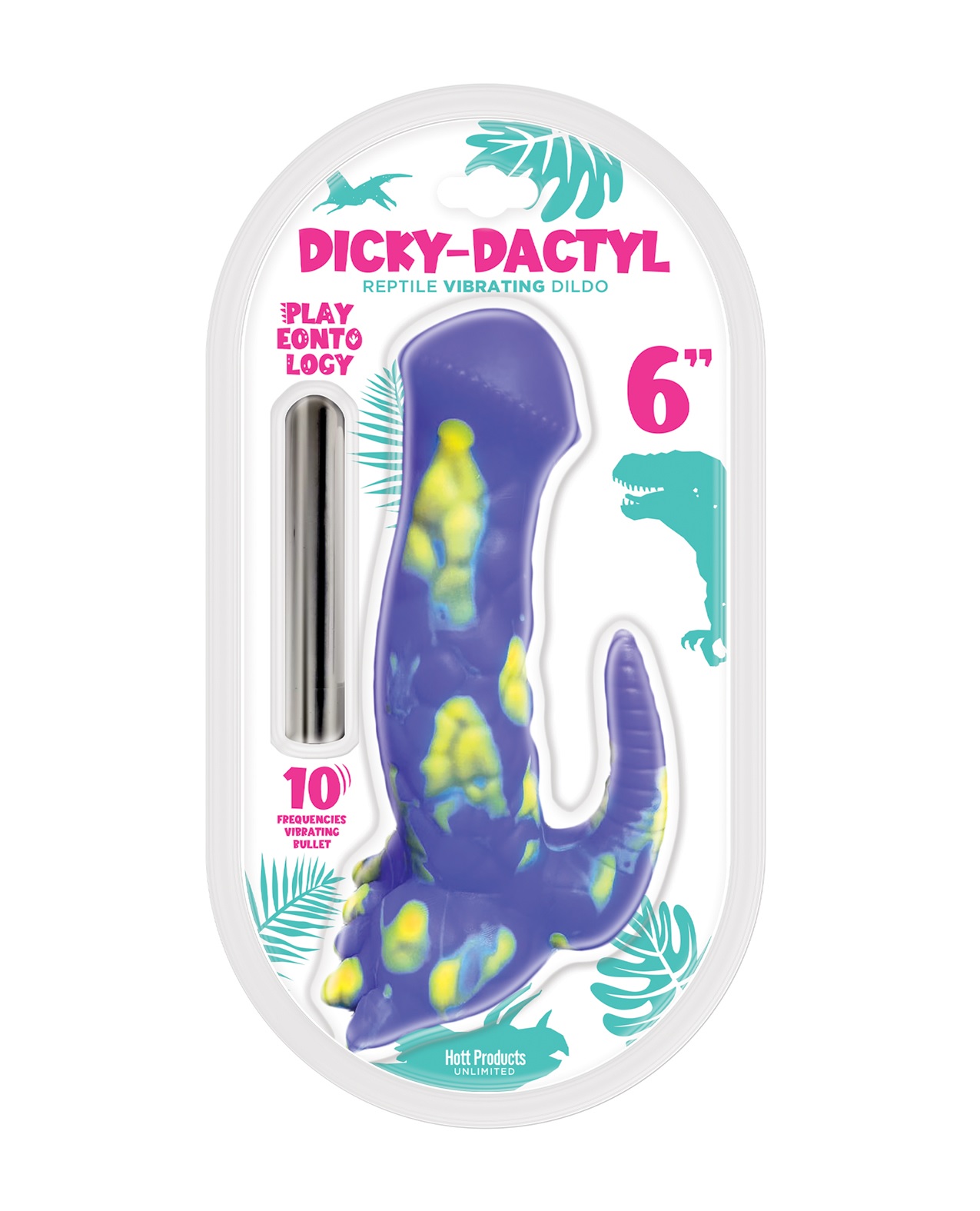 PLAYEONTOLOGY SERIES 6 IN DICKYDACTYL VIBRATING DILDO - Click Image to Close