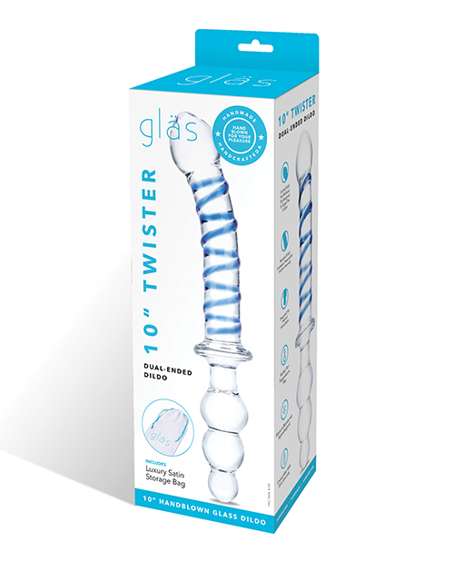GLAS 10 TWISTER DUAL-ENDED DILDO " - Click Image to Close