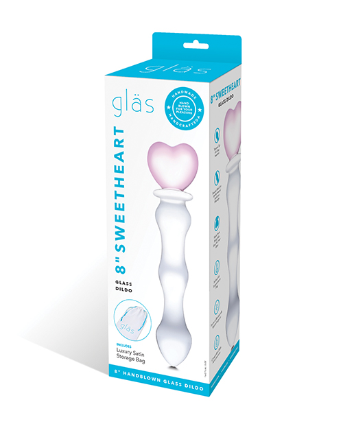 GLAS 8 SWEETHEART GLASS DILDO " - Click Image to Close