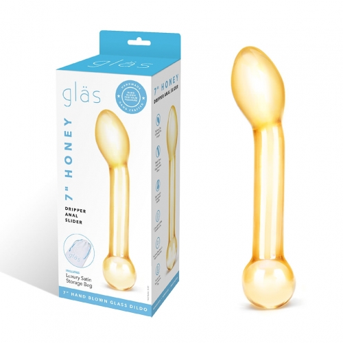 GLAS 7IN HONEY DRIPPER ANAL SLIDER - Click Image to Close