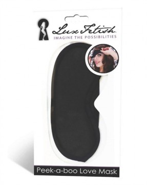 LUX FETISH PEEK A BOO LOVE MASK BLACK - Click Image to Close