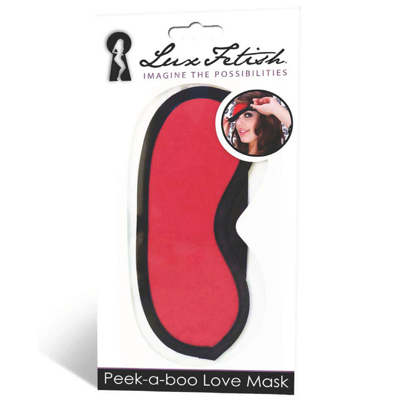 LUX FETISH PEEK A BOO LOVE MASK RED - Click Image to Close