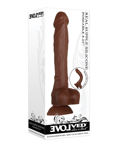 REAL SUPPLE POSEABLE SILICONE 8.25 IN DARK