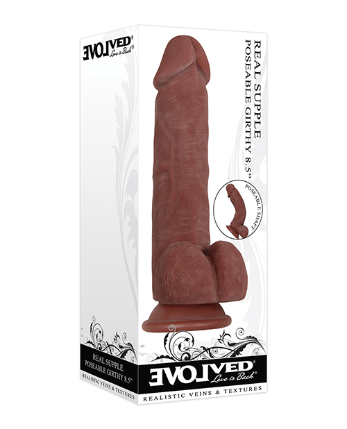 REAL SUPPLE POSEABLE GIRTHY 8.5 IN DARK - Click Image to Close