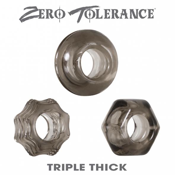 ZERO TOLERANCE TRIPLE THICK COCK RING TRIO - Click Image to Close