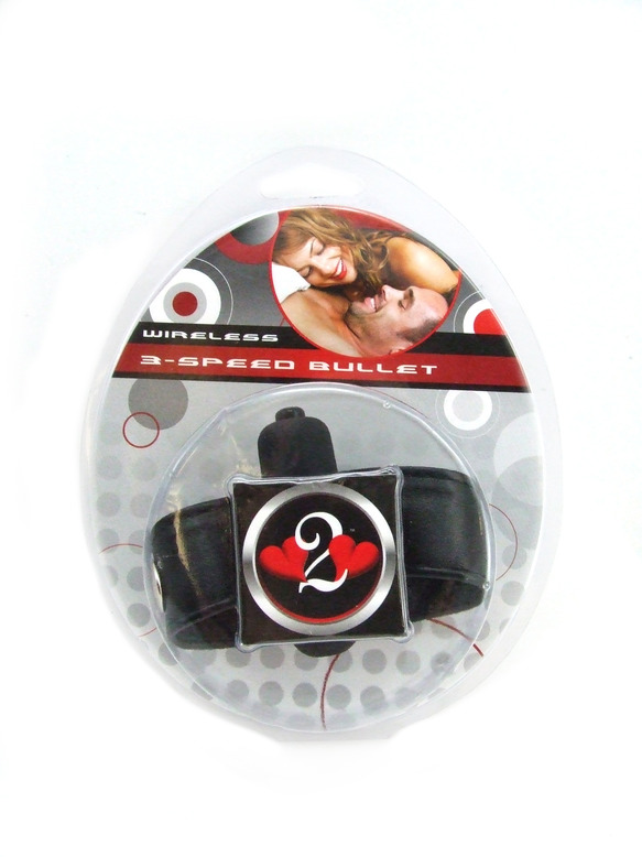 H2H COCK RING LEATHER W/3 SPD BULLET BLACK(WD) - Click Image to Close