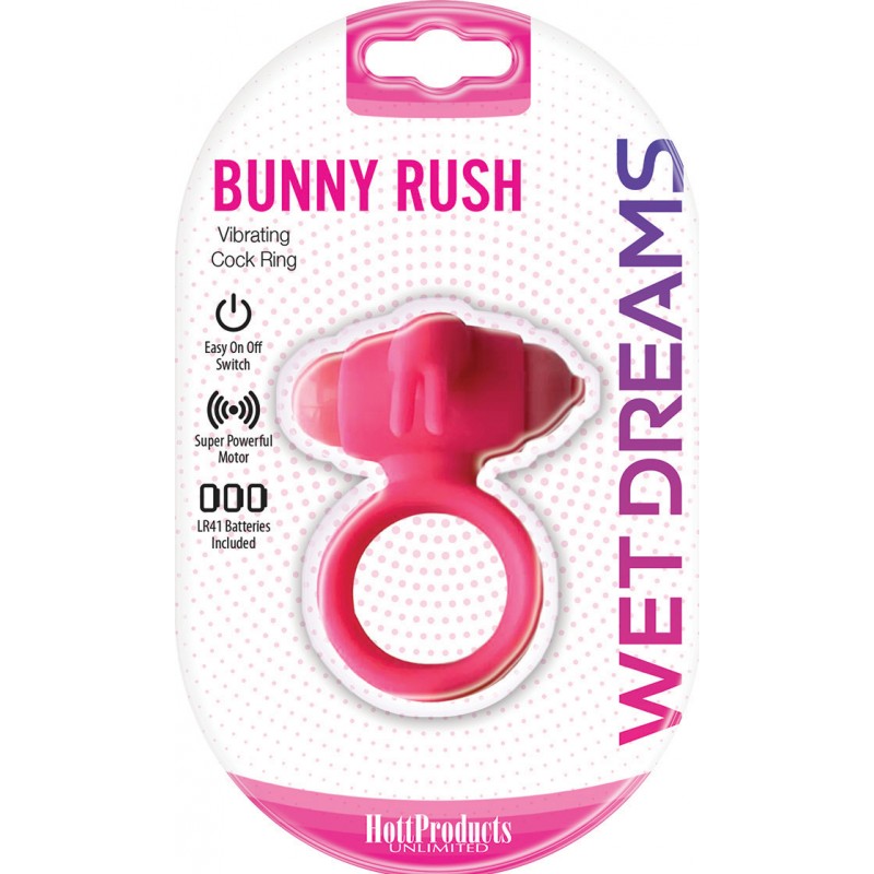 WET DREAMS BUNNY RUSH COCKRING W/ RABBIT EARS - Click Image to Close