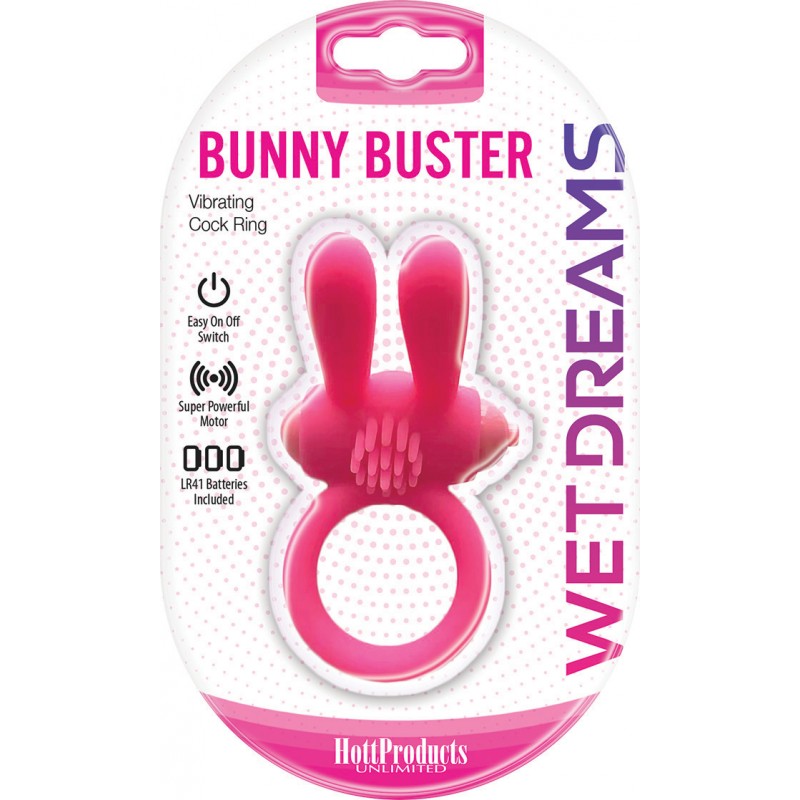 WET DREAMS BUNNY BUSTER COCK RING W/ TURBO BUNNY MOTOR - Click Image to Close