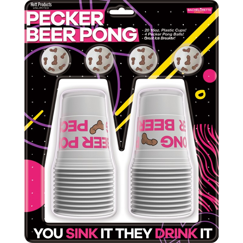 PECKER BEER PONG SET - Click Image to Close