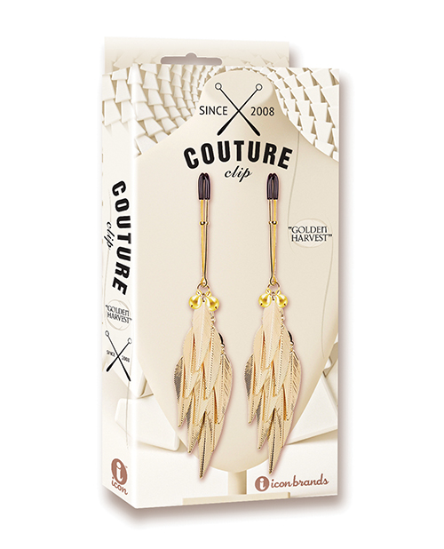 COUTURE CLIPS GOLDEN HARVEST LUXURY NIPPLE CLAMPS - Click Image to Close
