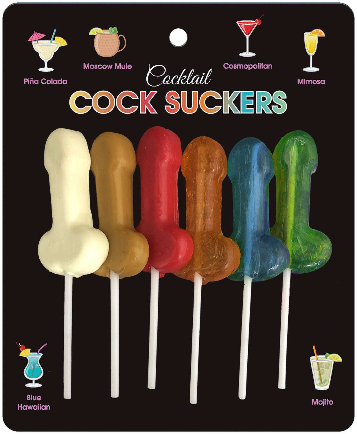COCKTAIL COCK SUCKERS 6 PCS - Click Image to Close