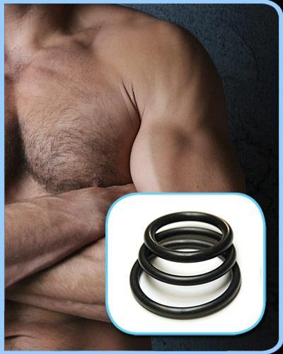 RUBBER COCK RINGS 3 PACK - Click Image to Close