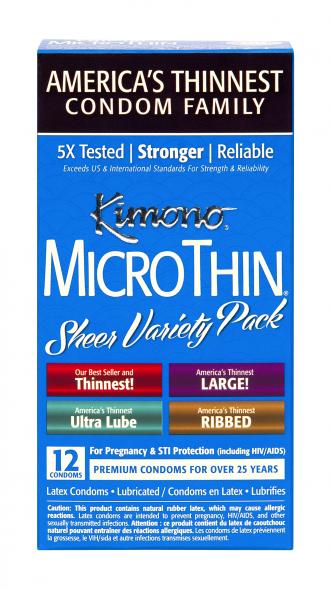 KIMONO MICROTHIN SHEER VARIETY 12 PACK - Click Image to Close
