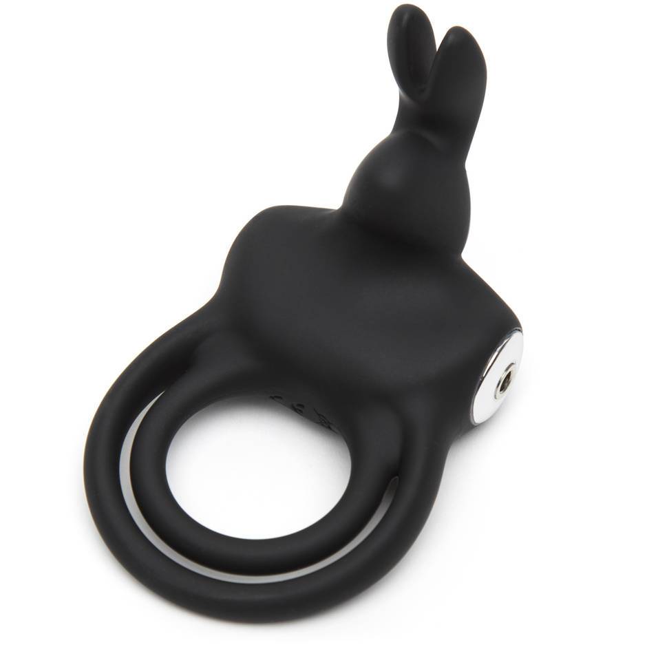 HAPPY RABBIT STIMULATING USB RECHARGEABLE COCK RING BLACK - Click Image to Close
