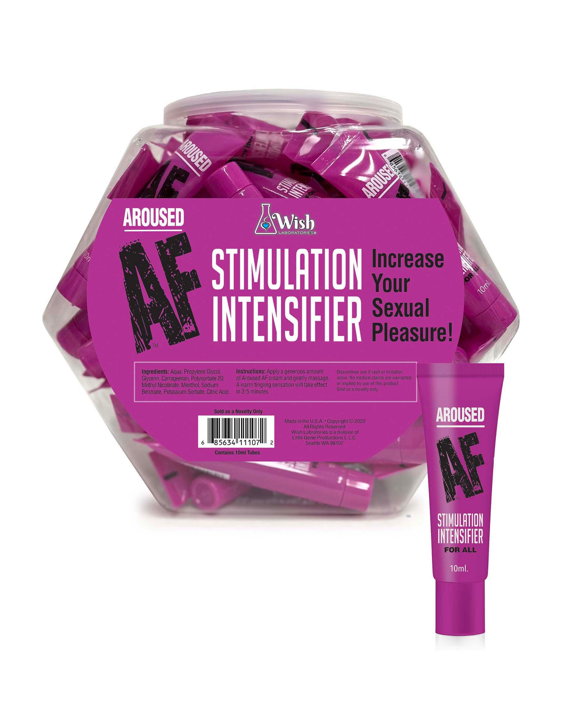 AROUSED AF FISHBOWL 65 PACK STIMULATION CREAM 10ML - Click Image to Close