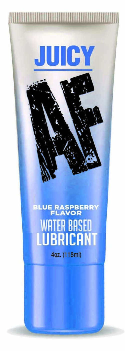 JUICY AF LUBE BLUE RASPBERRY 4 OZ - Click Image to Close