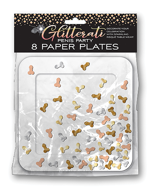 GLITTERATI PENIS PARTY PLATES - Click Image to Close
