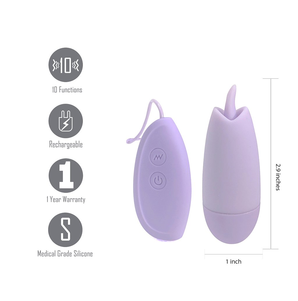 ELLIE SUPER CHARGED TONGUE ACTION WIRE EGG LIGHT PURPLE - Click Image to Close