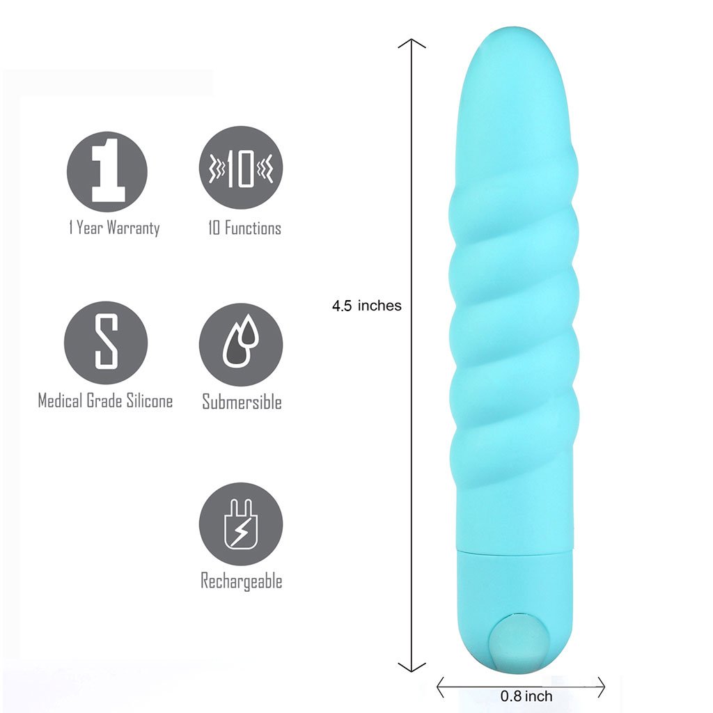 LOLA RECHARGEABLE TWISTY BULLET TEAL - Click Image to Close
