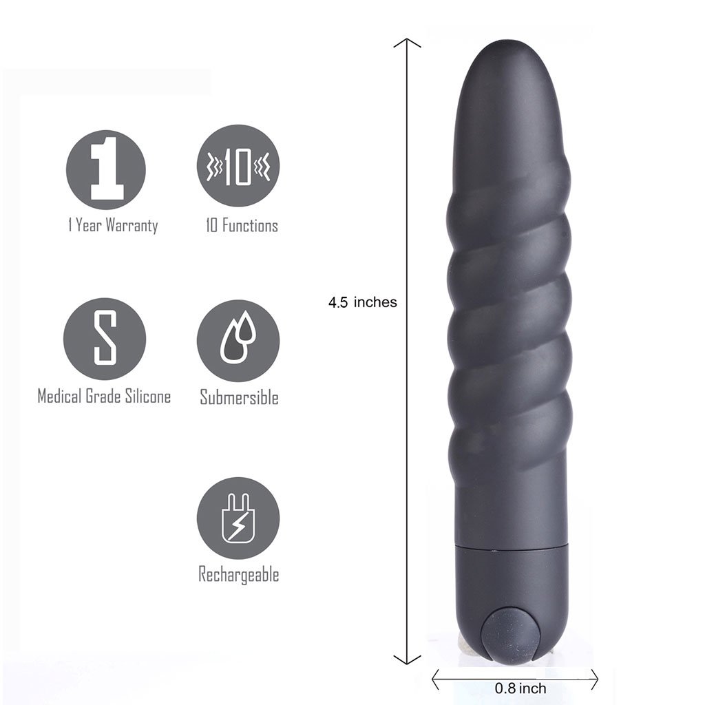LOLA RECHARGEABLE TWISTY BULLET BLACK - Click Image to Close