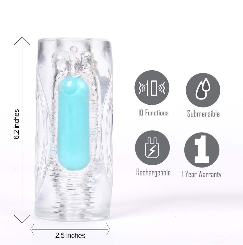 ASTER CLEAR STROKER W/ RECHARGEABLE BULLET - Click Image to Close