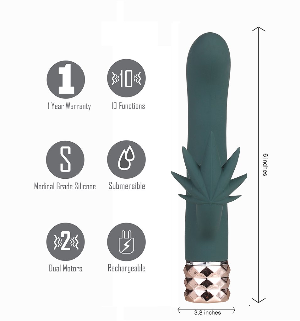 KUSHA 10 FUNCTION RECHARGEABLE SILICONE CANNABIS RABBIT - Click Image to Close