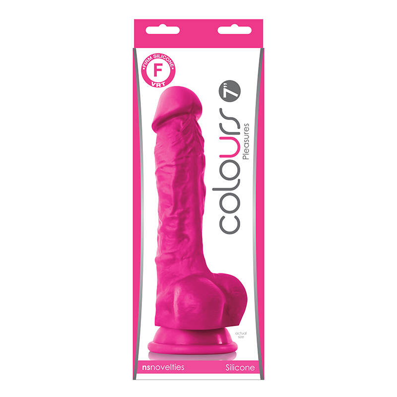 COLOURS PLEASURES 7 IN DILDO PINK - Click Image to Close