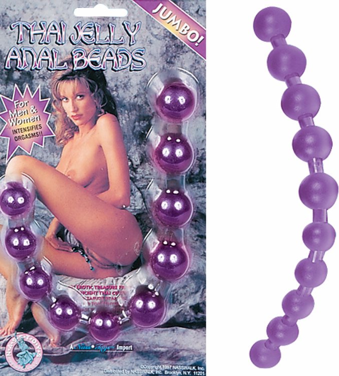 THAI JELLY ANAL BEADS-PURPLE - Click Image to Close