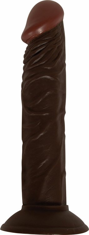AFRO AMERICAN WHOPPER VIBRATING 8IN BROWN - Click Image to Close