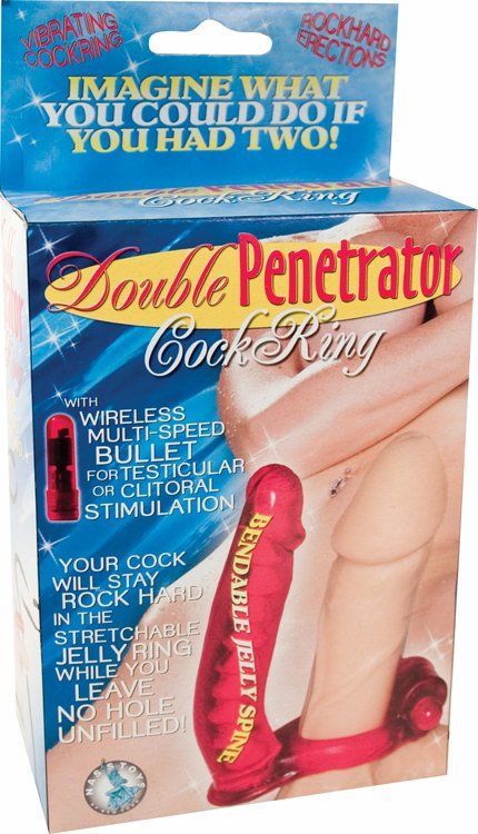 DOUBLE PENETRATOR COCKRING RED - Click Image to Close